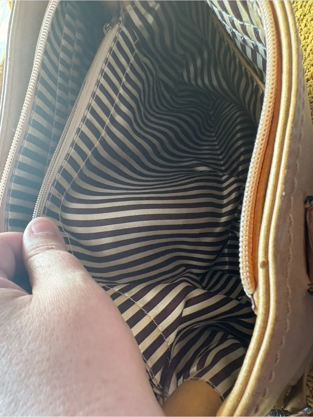 Rimen & Co Taupe Satchel Crossbody Bag Top Handle Y2K Office Purse